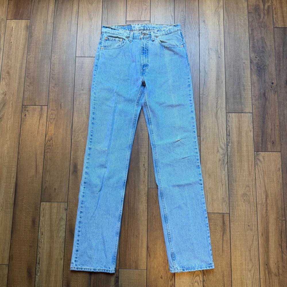 Vintage 90s Levi's 505 Regular Fit Jeans Mens 33x36 Light Wash Made in USA 1996